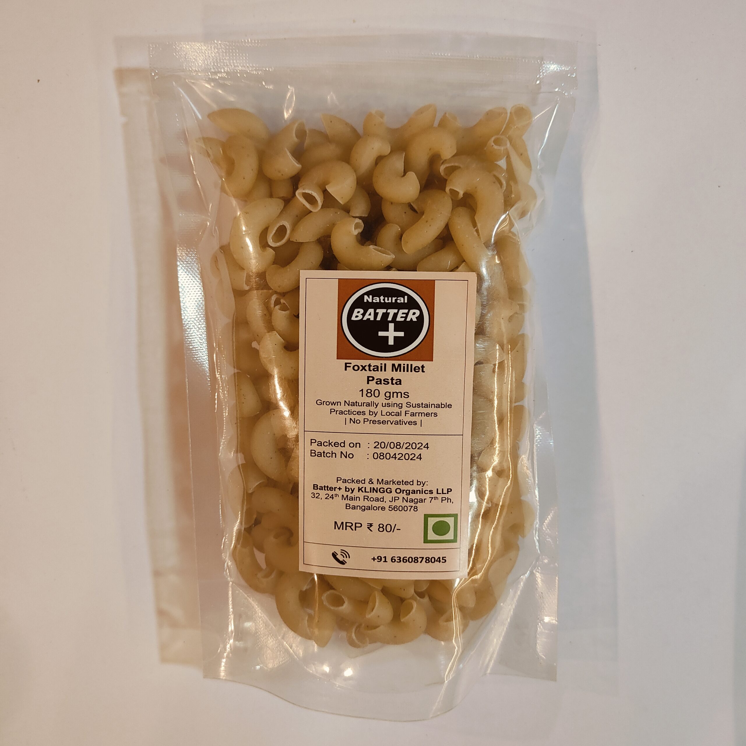 oplus_1058 Foxtail Millet Pasta-180 gms - Image 1